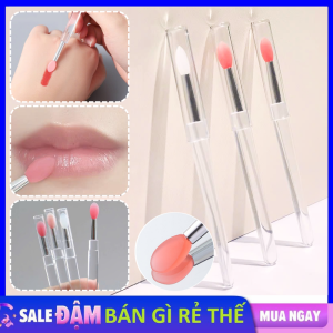 Cọ Tán Môi / Cọ Tô Son Trang Điểm Lấy Mặt Nạ Ngủ Bằng Silicon Có Nắp Đậy - Bàn Chải Môi Không Lem   Cọ Trang Điểm Và Che Khuyết Điểm Tiện Dụng