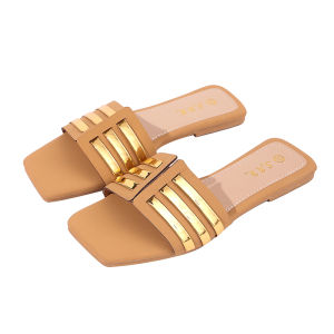 sak.footywear Summer new womens flat sandals |   Fashionable Womens Summer Flat Slide Sandals Fashionable & Elegant Outdoor Wear  Spring Break Easter with Gold Accents SAK-202