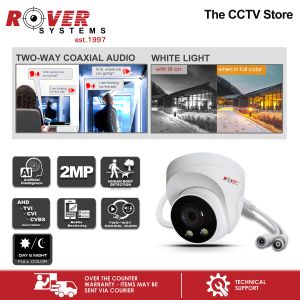 Rover Systems 2MP Indoor Day & Night Full Color Dual Light Security Camera with 2-Way Audio