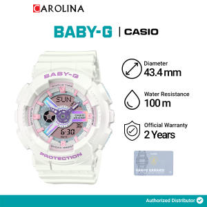 Jam Tangan Wanita Casio Baby-G BA-110FH-7A Analog-Digital White Resin Band