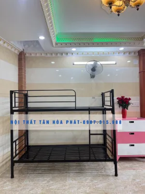 Giường sắt 2 tầng cao cấp ngang 1m2 x dài 2m x cao 1m9 nhiều màu nhiều mẫu kiểu dáng hiện đại - TÂN HÒA PHÁT