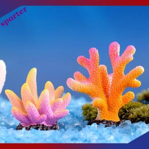 Sporter สีสันสดใสมินิปะการังประดิษฐ์น่ารักประดับปลาตกแต่งพิพิธภัณฑ์สัตว์น้ำ Multicolor Resin Fashion DIY Art CRAFT Fish TANK Decoration