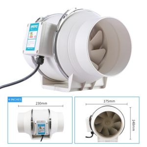 CHUANGCHAO 4-inch/5-inch/6-inch/8-inch high suction silent duct fan for efficient ventilation suitable for bathroom and kitchen smoke exhaust