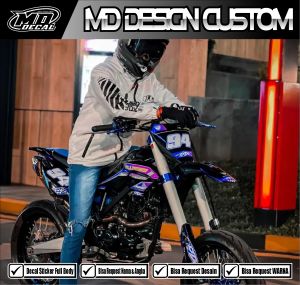 0533 Sticker Decal Dtracker 150 Super Glosy Terbaru - Sticker Variasi Dtraker / crf / klx / wr Full Body