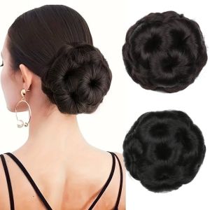 Hair Bun Ball Wig Bridal Head Behind Hair Extension Natural Invisible Chignon for Women