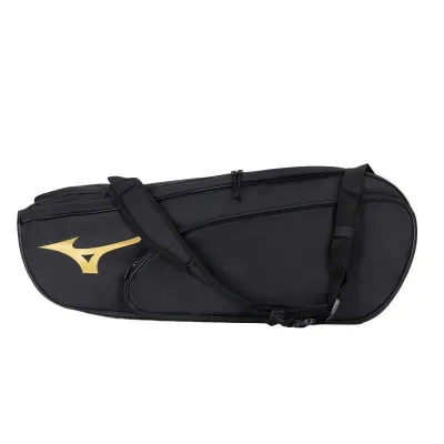 SG Local - MIZUNO Badminton Tennis Squash Racquet Bag Double Strapped Backpack - Charcoal Grey / Full Black
