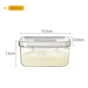 JFS Airtight Milk Container with Scoop Bottle powder Organizer Storage Box Food Sealed Canister Baby Food Storage