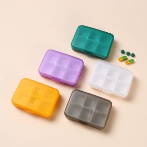 TRANQUIL HUT Waterproof Travel Pill Case Multi Grids Dustproof Pill Container Organizer Convenient Sealed Against Moisture Mini Medicine Box Women