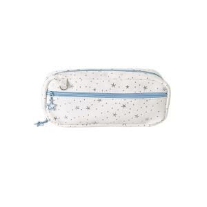 ETIONS Large Capacity Star Pencil Case Dots Printed Pen Organizer Zipper Stationery Pouch Multi-functional Creative Pencil Storage Bag School Office Supplies