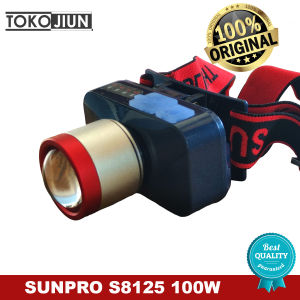 Sunpro Headlamp LED Senter Kepala LED Sunpro 100W Bisa Zoom Batre Isi Ulang