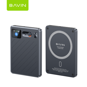 BAVIN MP107 Magnetic AI Voice Smart Recorder w/ Real-Time Translation Call Recording Ultra-Slim / AI Transcription