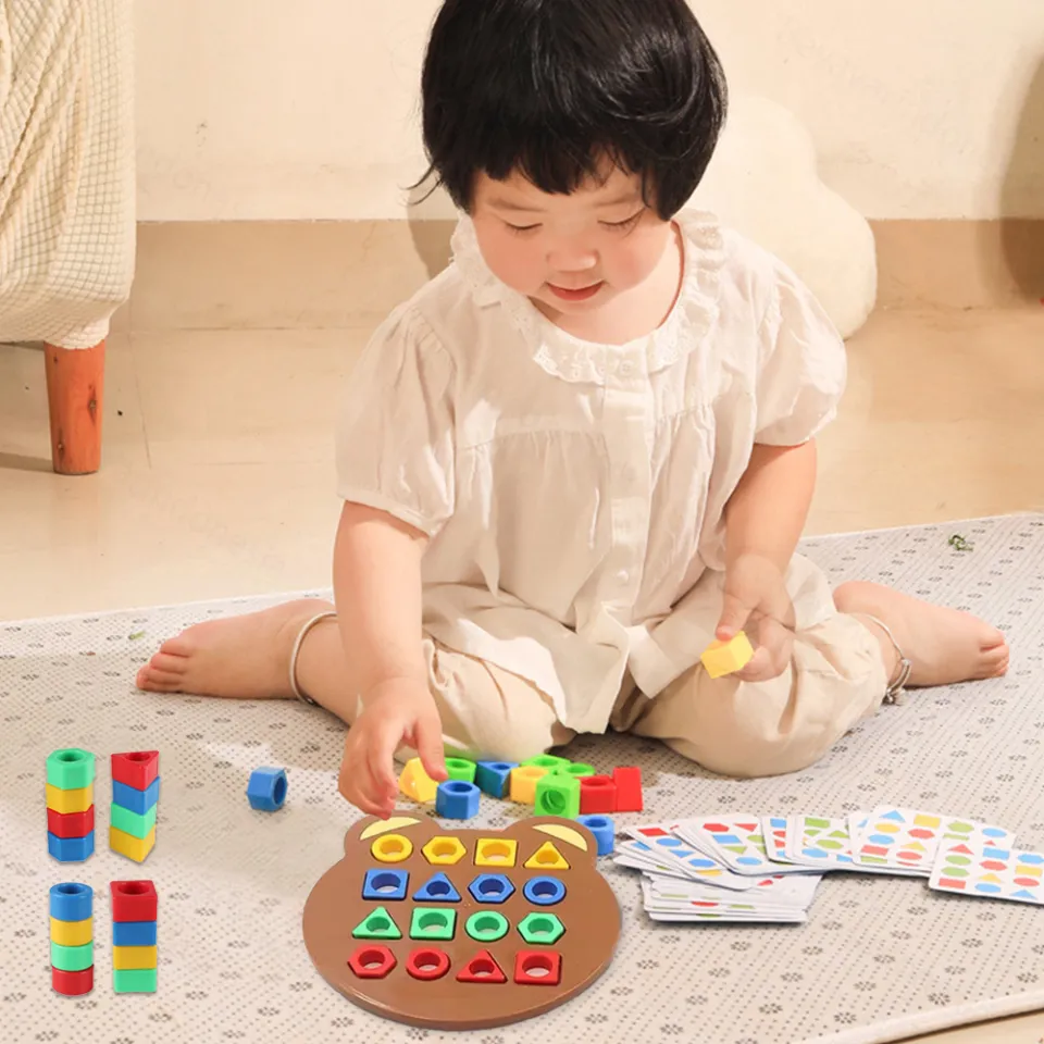 Montessori Baby Toys Diy BEVAVAR DIY Pencocokan Geometric Shape