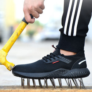 จัดส่งฟรี Safety shoes รองเท้าเซฟตี้ รองเท้าหัวเหล็ก รองเท้านิรภัย รองเท้าเซฟตี้sport ดีไซส์สวย พื้นนุ่มเ ผ้าใบผสมหนัง