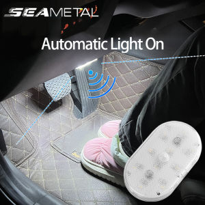SEAMETAL Car LED Reading Light Automatic Induction Light Control USB Charging Auto Door Light Roof Ceiling Lamp