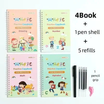 4Books Children Learning Copybook Handwrite Practice Magic Books English Letter Montessori Practice Educational