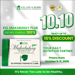 Multi-Herb & Prebiotic | Makabuhay Vitamin C B-Complex Vitamins (B1 B6 & B12) | EXL Makabuhay Plus Dietary Supplement 100 Capsules