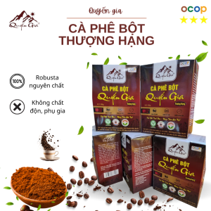 Cà phê bột Quyến Gia Robusta nguyên chất loại thượng hạng 500gr
