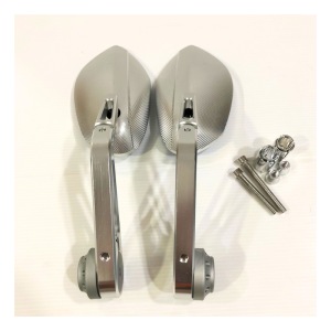 กระจกมองหลังทรงใบไม้สีฟ้า กรอบอลูมิเนียม Lambretta X300 V200