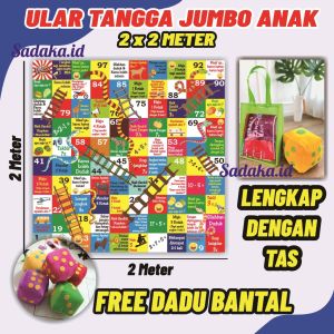 Mainan Anak Tebak Gambar Board Game Monopoli Mancanegara 5 in 1 Mono Jumbo Ludo Jumbo