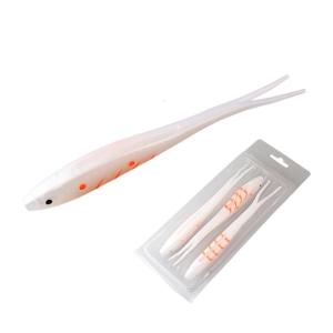 3pcs Soft Lure Fishing Tackle Accessories 17.5cm 18g Artificial Swimbait Forked Tail Fishing Lure Elastic Baits