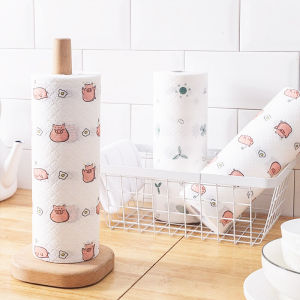 50pcs Per Roll Disposable Kitchen Tissue Paper Clean Lazy Rag Cloth Hand Towels Kitchen