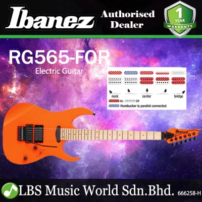 Ibanez RG565 6 String Basswood Body Electric Guitar - Fluorescent Orange (RG 565)