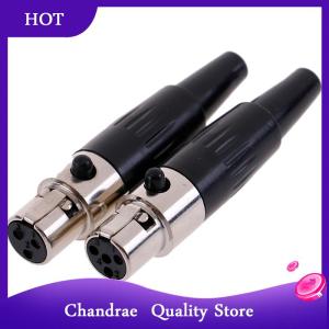 [Chandrae] 1Pc Mini XLR 3 4 Pin Female Plug Small XLR Audio Microphone Connector for MIC