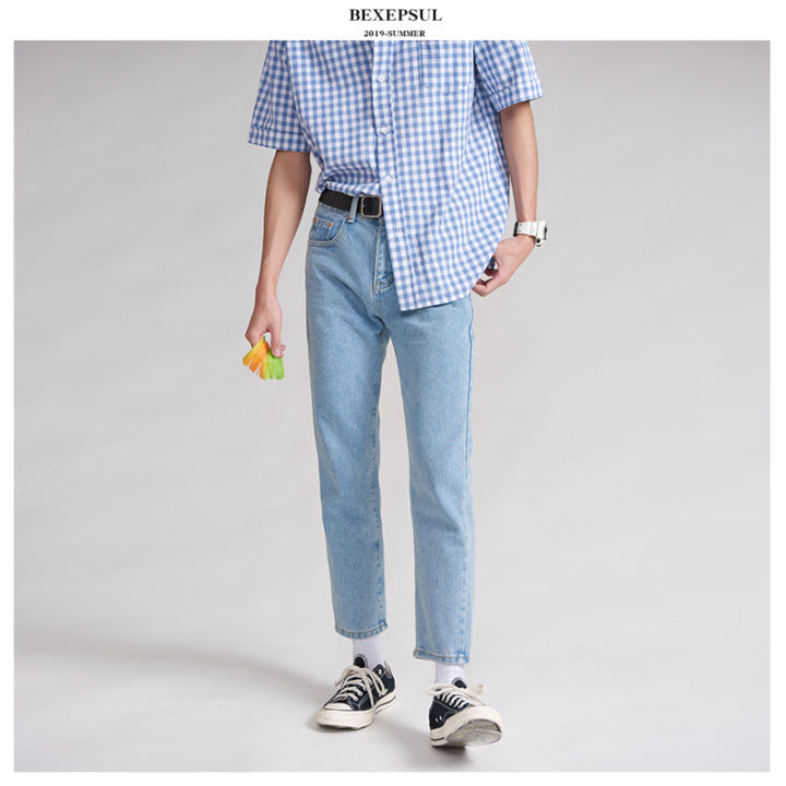 Blue Jeans Maong Pants Outfit For Men Ready Stock Jeans For Men