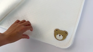 Crib Nappy Pad Waterproof Diaper Changing Mat with Cute Cartoon Pattern Comfortable Children Mat for Travel Outdoor