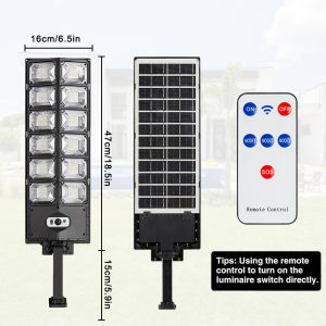 Solar light 6000W super bright solar lights outdoor waterproof LED light solar super bright LED sensing + remote control motion sensing + remote control