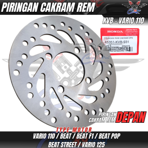 Paket Kvb Piringan cakram depan vario 110 + kampas rem cakram depan beat f1beatscoopyvario 125 150beat popbeat street