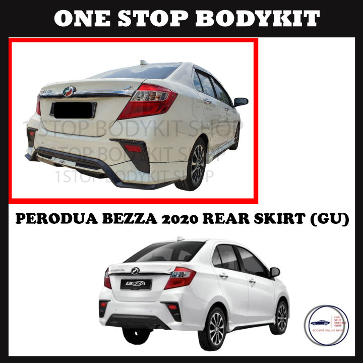 PERODUA BEZZA 2020 REAR SKIRT (GU) ABS SKIRT LIP BODYKIT | Lazada