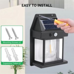 LIVING HOME Lampu Solar Lampu Solar Model Rumah Lampu SolarTenaga Surya Lampu Solar Panel Otomatis Lampu Solar Cell Outdoor