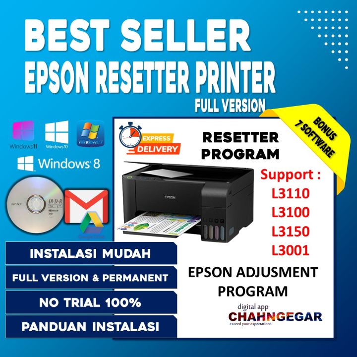 Software Resetter Epson L3110, L3100, L3150, L3001 dan Cara Menggunakannya Aplikasi Reset
