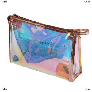 [COD] fjdse กระเป๋าเครื่องสำอางผู้หญิงที่มีสีสัน TPU CLEAR Makeup Beauty Organizer Pouch