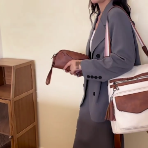 Large Capacity Backpack Purse Teens Shoulder Bag Retro Daypacks Student School Bag PU Leather Backpack Travel Backpack