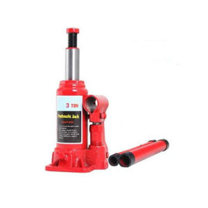 Extra Heavy Duty Bottle Type Hydraulic Jack 3 tons Hydraulic High Quality Jack 3 Ton (Red)