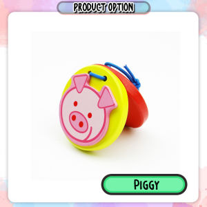 [Choo Choo Toy] Colorful Animal Round Castanets Musical Instrument Wooden Toy 响板 Mainan Alat Muzik - BT33
