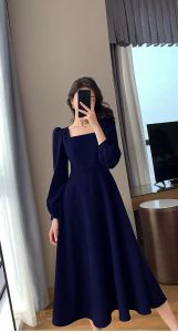 Ami Collection - BISA COD ! / Dress Wanita Marion / Dress Wanita / Dress Formal Wanita / Dress Polos / Dress Ukuran L