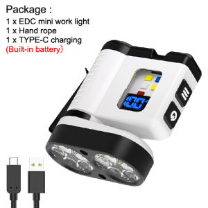 ASAFEE YSD-10 Mini Keychain LED Flashlight USB-C Rechargeable 18350 Battery Compact Multi-Mode Torch Pocket Outdoor Emergency Light