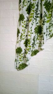 Geena printed ruffles double arko valance (33"l x 118"w)