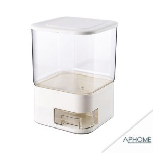 Dispenser Beras Transparan 10KG dengan 3PCS Wadah Bumbu KUMALA APHOME