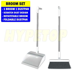 HYPETOP Foldable sweeper broom dustpan set with teeth Floor sweeper Penyapu lipat Penyapu lantai dan penyodok