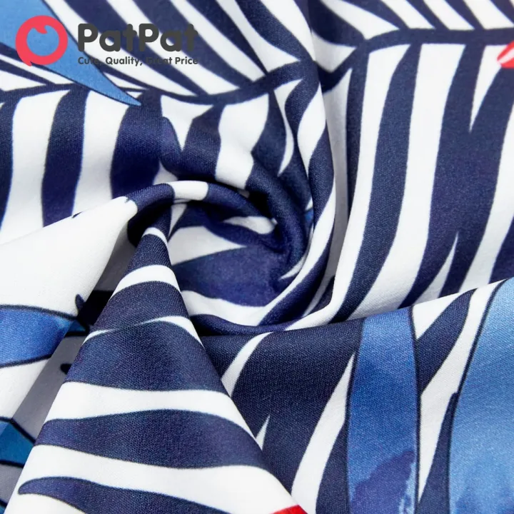 PatPat%20Family%20Matching%20Black%20Cotton%20Tee%20Beach%20Short-sleeve%20Shirt%20and%20Flora%20Print%20Splicing%20Halter%20Strap%20Midi%20Dress%20Sets%20-%20Image%208