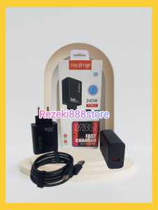 Charger For Realme V30  Type c 240W pro Power Adapter Full Black  Support Fast Charging Super Vooc