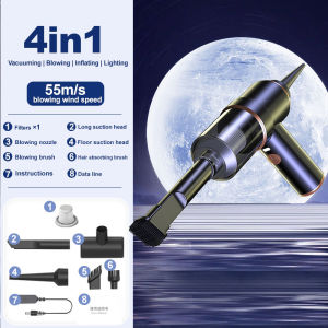 Car Vacuum Cleaner Strong Suction 65000pa Wireless Charging Blow And Suck Long-Lasting Battery Life Car Vacuum Cleaner Portabl Car Vacuum Cleaner Wireless