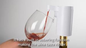 Automatic Wine Dispenser with Touch Screen USB Rechargeable Electric Bottle Pump Portable Digital Display for Home Party Bar