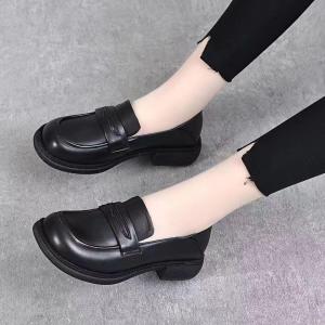 [Free Shipping] 2026 New Collection: Versatile Soft Leather Low-Heeled Loafers For Women Perfect For Spring And Everyday Casual Wear