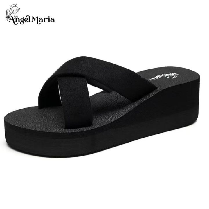 Angelmaria Wedge Non-Slip Sole Women Slippers Sandals wedges step