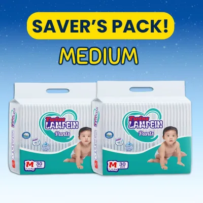 SAVERS PACK Laz Exclusive Twins Lampein Baby Pants Medium 30s X 2 60pcs